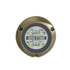 Luz LED marina sumergible SeaBlaze Quattro, emite luz multicolor de 2000 lúmenes, fabricada en bronce naval con grado de protección IP68.