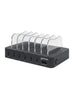 MANHATTAN - 102254 - Estación de carga con 6 puertos USB / Seis puertos USB-A, hasta 5 V / 2.4 A por puerto, 50 W de salida en total, negra