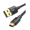 Cable USB-A 2.0 a Mini USB | 1m | Cable de Datos y Alimentación | 480Mps | Chip Inteligente | PVC | Para Discos Duros HDD o SSD, Go-Pro Hero, Mando de PS3, Cámaras Digitales, Reproductores MP3, MP4, etc.