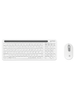 MANHATTAN - 180580 - Kit teclado y mouse inalámbricos conexión dual USB y Bluetooth, blanco