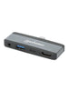MANHATTAN - 190404 - Base de conexión USB-C, adaptador portátil 4 en 1
