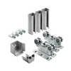 KIT para puertas autoportantes de hasta 3 m y 600 kg con rodillos de nylon