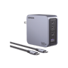 Cargador Rápido GaN / 160W Máximo / 3 USB-C + 1 USB-A / PD3.1 140W / PPS / UFCS / QC5 / Protecciones Múltiples / PC 94-V0