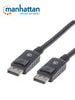 MANHATTAN 307116 - Cable DisplayPort v1.2 M-M 2.0m Negro 4K60Hz