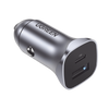 Cargador de Auto 24W | Puerto USB-A y USB-C | Carga Rápida | Compatible con Vehículos de 12 y 24 VCC | PD3.0 + QC3.0 | Indicador Led | Diseño Compacto | Chip Inteligente | Caja de Aluminio