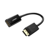 Convertidor DisplayPort a HDMI 4K| 3D | HDR | Blindaje Interno | Botón Liberador | Carcasa de ABS | Plug & Play | CE, FCC, RoHS | Cable de 25 cm (9.84 Pulgadas).
