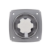 Chrome-plated water pressure regulator.