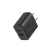 Cargador Rápido de 2 Puertos 20W Negro