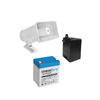 Accessory kit with 5.5 Ah Battery, 16.5Vac Transformer, and 30-watt siren