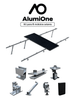 1V8 arreglo de 8 Paneles - Kit de montaje para 8 módulos solares con inclinación de 15º a 30º en vertical / dimensiones 2382 X 1134 mm / Para 8 paneles no incluidos
