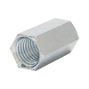 Cople hexagonal roscado cuerda maquina galvanizado de 6.5 mm (1/4)