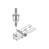 Tope Unicanal U para Tornillo de 3/8 ( 9.5 mm ).