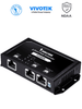 VIVOTEK AP-FXC-0210 - Extensor PoE de 2 puertos Fast Ethernet para interiores, 70W, con conexión en cascada de hasta 300m