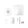 (AX HOME) Kit de alarma AX HOME / Incluye: 1 Hub con batería de respaldo / 1 Llavero / 1 PIR / 2 Contactos magnéticos / 1 Sirena / Wi-Fi / Compatible con Hik-Connect P2P y Hik-Partner PRO