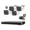 Kit TURBOHD 5 Megapixel / DVR 4 Canales / 4 Cámaras de 5 Megapixel con Micrófono Integrado / 4 Cables 18 Metros / Fuente de Poder Profesional