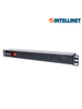 INTELLINET 713993 - Barra PDU, 8 tomas de corriente, para armarios/racks de 19 pulgadas, 1U, con protección contra sobrecarga y botón de encendido/apagado.