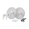 Kit de 2 radios C5X con antenas TXPD30C5X (30 dBi), rango de frecuencia extendida (4.9 a 6.4 GHz), incluye inyector POE y cable de alimentación