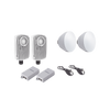 Kit de 2 radios C6X con 2 antenas de (16 dBi), rango de frecuencia extendida (5.1 a 6.4 GHz), incluye inyector POE, cable de alimentación y 2 FLEXIMOUNT-XL para alineación, distancia de hasta 3 km