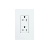 Tomacorriente receptáculo convencional 120V, 15A, color blanco.