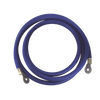 Battery Cable, 2.2 m Blue 2 AWG Gauge with Eye Terminals on Both Ends