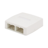 Caja de Montaje en Superficie, Para 4 Módulos Mini-Com, Color Blanco Mate