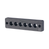 6-Hole In-Line Cable Gland 4.41 X 0.67 IP65, for Pre-terminated Cables, Black
