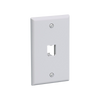 Classic Vertical Wall Plate, 1-Port Mini-Com Outlet, White