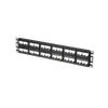 Panel de Parcheo Modular Mini-Com (Sin Conectores), Plano, Sin Blindaje, Con Etiqueta y Cubierta, de 48 Puertos, 2UR