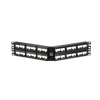 Panel de Parcheo Modular Mini-Com (Sin Conectores), Angulado, Sin Blindaje, Con Etiqueta y Cubierta, de 48 Puertos, 2UR