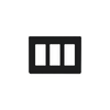 Tapa Color Blanco Negro para interruptor o dimmer Lutron, de 3 módulos, limpio y moderno