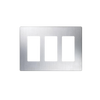Tapa decorativa metálica para interruptor o atenuador Lutron, 3 módulos, diseño limpio y moderno
