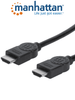 MANHATTAN 306126 - Cable HDMI de alta velocidad de 3 metros / Resolución 4K@30Hz / Soporta 3D / HDMI macho a macho / Soporta canal de retorno de audio (ARC) / Blindado para reducir interferencias /
