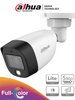 DAHUA HAC-HFW1509CN-A-LED - Cámara Bullet Full Color de 5 MP con lente de 2.8 mm y apertura de 112°. Incluye micrófono integrado, LEDs para visión nocturna hasta 20 metros, WDR de 120 dB y tecnología Starlight. Resistente al agua IP67