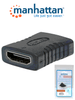 MANHATTAN 353465 - Acoplador HDMI / Hembra-Hembra / Conexión recta / Resolución 4K@60Hz / Para conexión de 2 cables HDMI