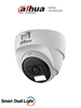 DAHUA HAC-T1A21N-U-IL-A - Cámara Domo de 2 MP Serie Cooper/ Lente de 2.8 mm Apertura Hasta 100°/ Iluminación Dual Inteligente Hasta 25Mts con IR & 20Mts Luz Calida/ Micrófono Integrado/ Policarbonato/