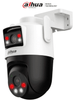 Dahua IPC-WPT1539DD-SW-5E2-PV - Cámara IP PT Wifi Dual de 10 MP, 2 Lentes de 5 MP cada uno (Fijo y PT), Iluminador Dual Inteligente/ IR de 50m, Microfono y Altavoz Integrados, IA, Autotracking, Disuación activa, Ranura MicroSD, IP66