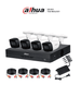 DAHUA KITXVR5104HS4KLI3+4HFW1500CMA- Kit de vigilancia de 4 canales 5 MP con audio y DVR WizSense con reconocimiento facial y H.265+. Soporta 4 canales + 4 IP o hasta 8 IP. Incluye 4 canales SMD Plus para búsqueda de humanos y vehículos