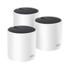 Kit de 3 routers inalámbricos MESH para interior, para el hogar / Wi-Fi 6 de doble banda AX3000 Mbps / 3 puertos Gigabit WAN/LAN / 2 antenas internas / Gestión mediante la aplicación Deco (iOS, Android) / Protección HomeShield