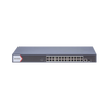 Switch Gigabit PoE+ / Monitoreable / 24 puertos 1000 Mbps PoE+ / 1 puerto 100 uplink / 1 puerto 1000 Mbps uplink / 1 puerto SFP uplink / Configuración en la nube desde Hik-PartnerPro / Modo extendido hasta 300 metros / 370 W