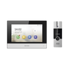 Kit de Videoportero Híbrido de Plastico / IP a 4 Hilos con Función de Llamada a App Hik-Connect / Monitor se Conecta a Internet por Cable o WiFi y por 4 Hilos al Frente de Calle / Expandible a Mas Equipos