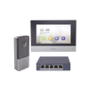 IP Video Intercom Kit + Standard PoE Switch with Smartphone App calling (HikConnect) / MIFARE card unlocking / IP65 outdoor station / Supports 1 Apartment