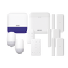 (AX PRO) KIT de Alarma AX PRO / Incluye: 1 Hub con batería de respaldo/ 2 Sensores PIR / 3 Contactos Magnéticos mini / 1 Control Remoto / 1 Sirena Inalambrica Exterior /1 Teclado Inalámbrico / WiFi / Compatible con Hik-Connect P2P
