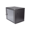 Gabinete para Montaje en Pared - Piso / Puerta de Cristal Templado / Cuerpo Fijo / 9 Unidades de Rack / 19 / Fabricado en Acero