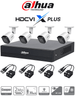 DAHUA DH-KIT/XVR1B04-I/T/4-B2A21N-U-0280B/Balun - Kit 4 Canales Cámaras B2A21N-U de 2 MP, DVR XVR1B04-I/T Soporta Audio Bidireccional, Lente 2.8mm, Visión de 93°. Soporta 4 Canales más 1 IP o 5 Canales IP, SMD Plus, Incl. Transceptores/