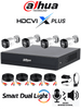 DAHUA DH-KIT/XVR1B04-I/T/4-HAC-HFW1200RLN-IL-T - Kit 4 Canales 2 MP con Audio y DVR Cooper-I WizSense. Incluye 4 cámaras Iluminador dual 2 MP con micrófono integrado. 4 canales más 1 IP y 4 SMD Plus. Incluye accesorios/