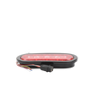 7.5 Inch Oval Transport Truck Plafonier, 18 Ultra Bright LEDs, Red/Clear/Amber