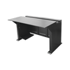 Professional Monitoring and Control / Video Surveillance / Access / Alarms / Etc... Desk Station Furniture / Black Metal and Dark Tone Wood