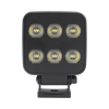 Ultra Bright Square Work Light, 6 LED, 6552 Lumens, 12-24 VDC