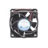 Ventilador axial cuadrado anticondensación, 60x60x25 mm, 12 Vcc, 4390 RPM, 1.8 W, 0.15 A, 25.0 CFM de flujo de aire, unión sellada.
