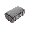 24 Splices Fiber Optic Distribution Box, with 8 SC/APC Simplex Couplers, Outdoor IP65, Black Color